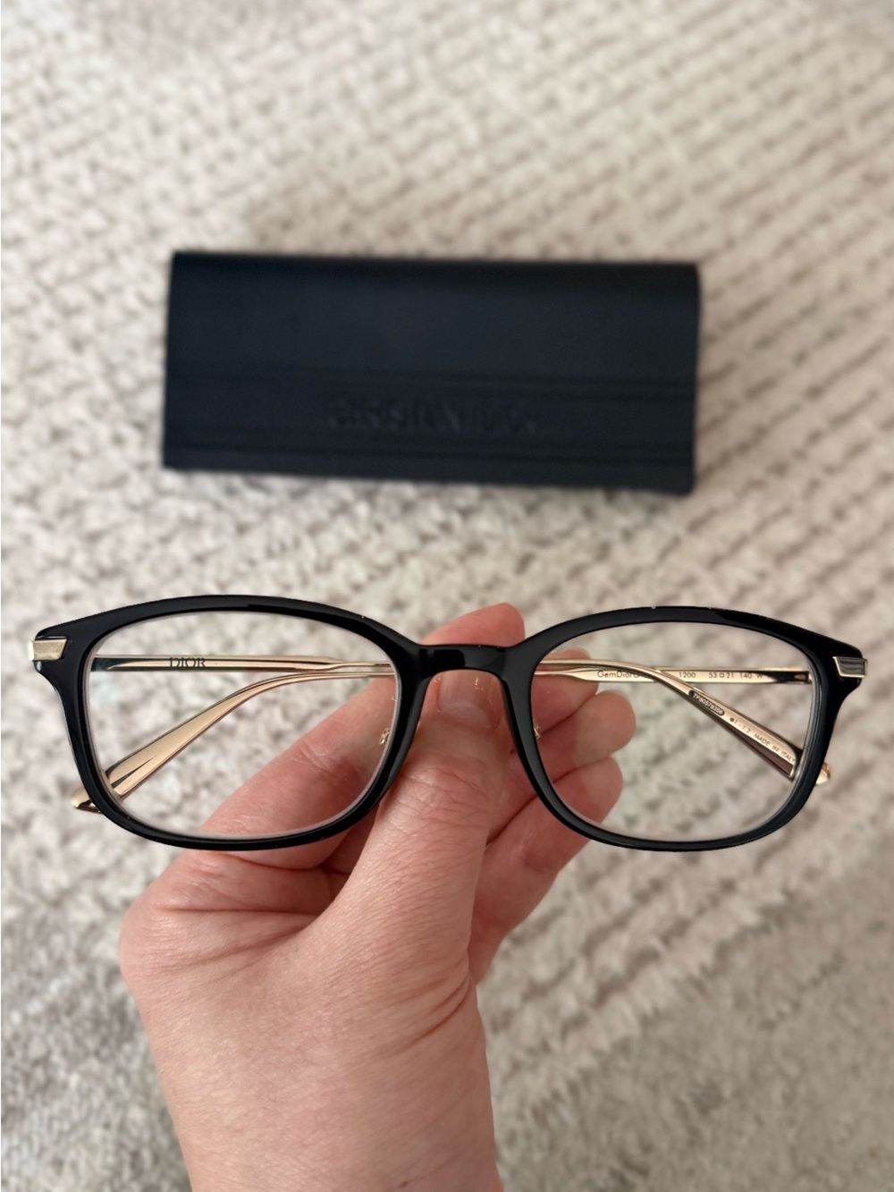 Christian Dior Black and Gold Frames Eye Glasses